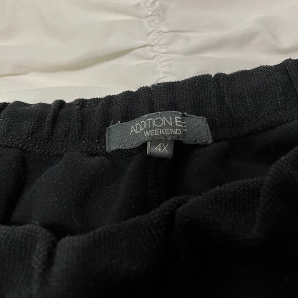 Black 4X Corduroy Capri Pants with Lacing Detail - Picture 3 of 4